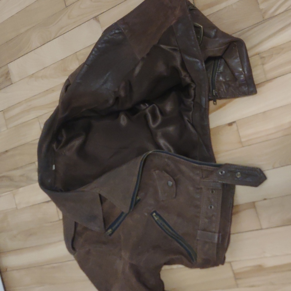 Brown Suede Moto Jacket - Picture 16 of 16